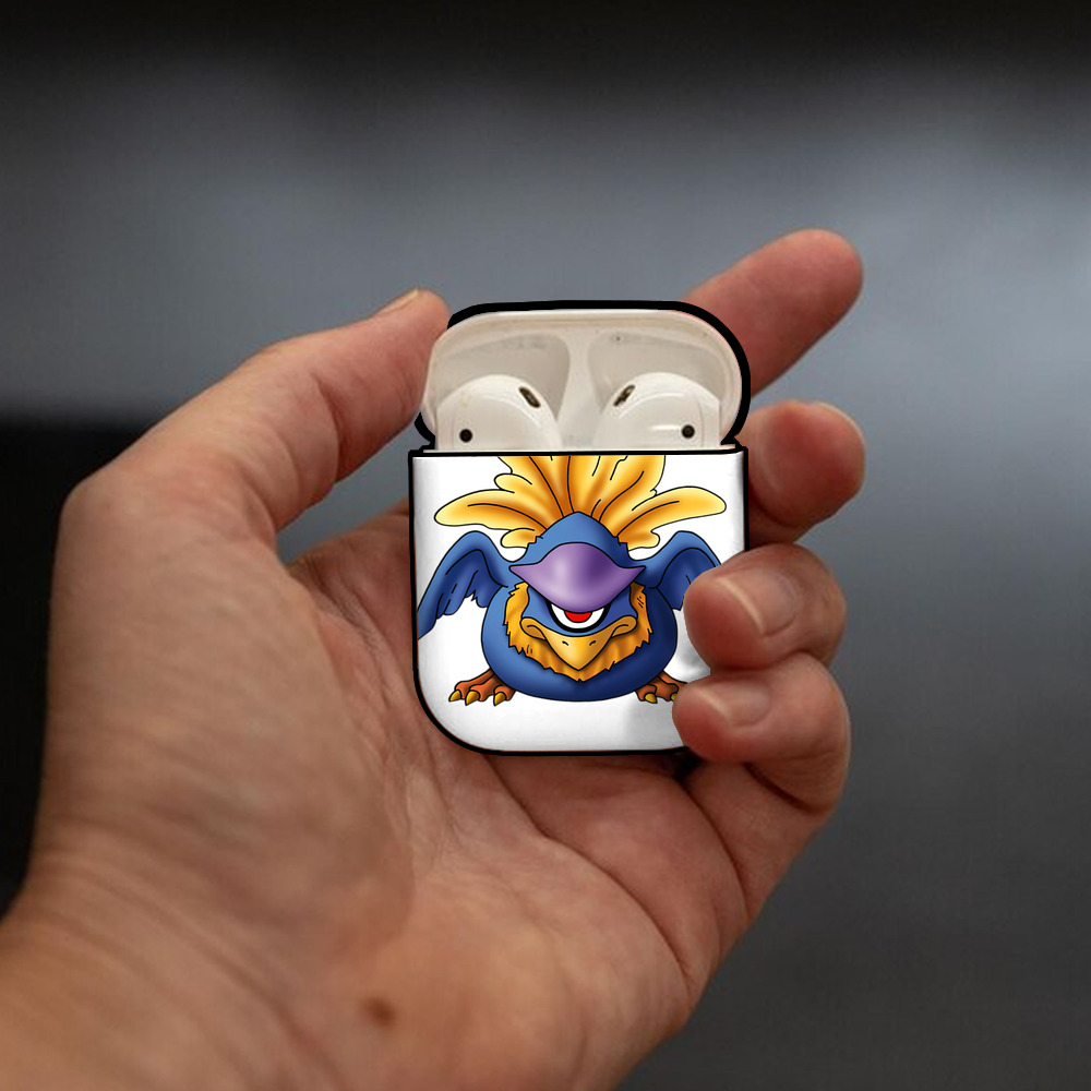 ドラゴンクエスト Doragon Kuesuto Dragon Quest AirPods 第2世代保護ケース ハードシェル ブラック 耐衝撃・防指紋・カラビナ付き