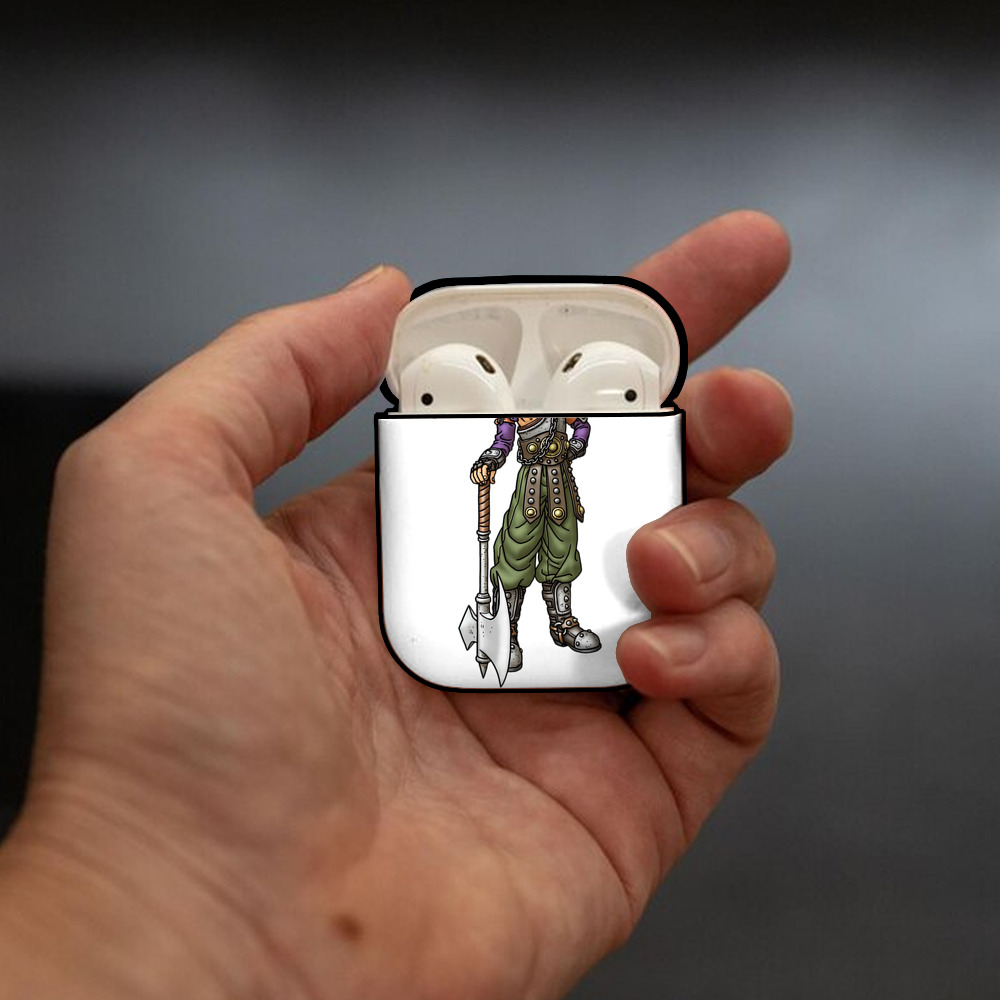 ドラゴンクエスト Doragon Kuesuto Dragon Quest AirPods 第2世代保護ケース ハードシェル ブラック 耐衝撃・防指紋・カラビナ付き