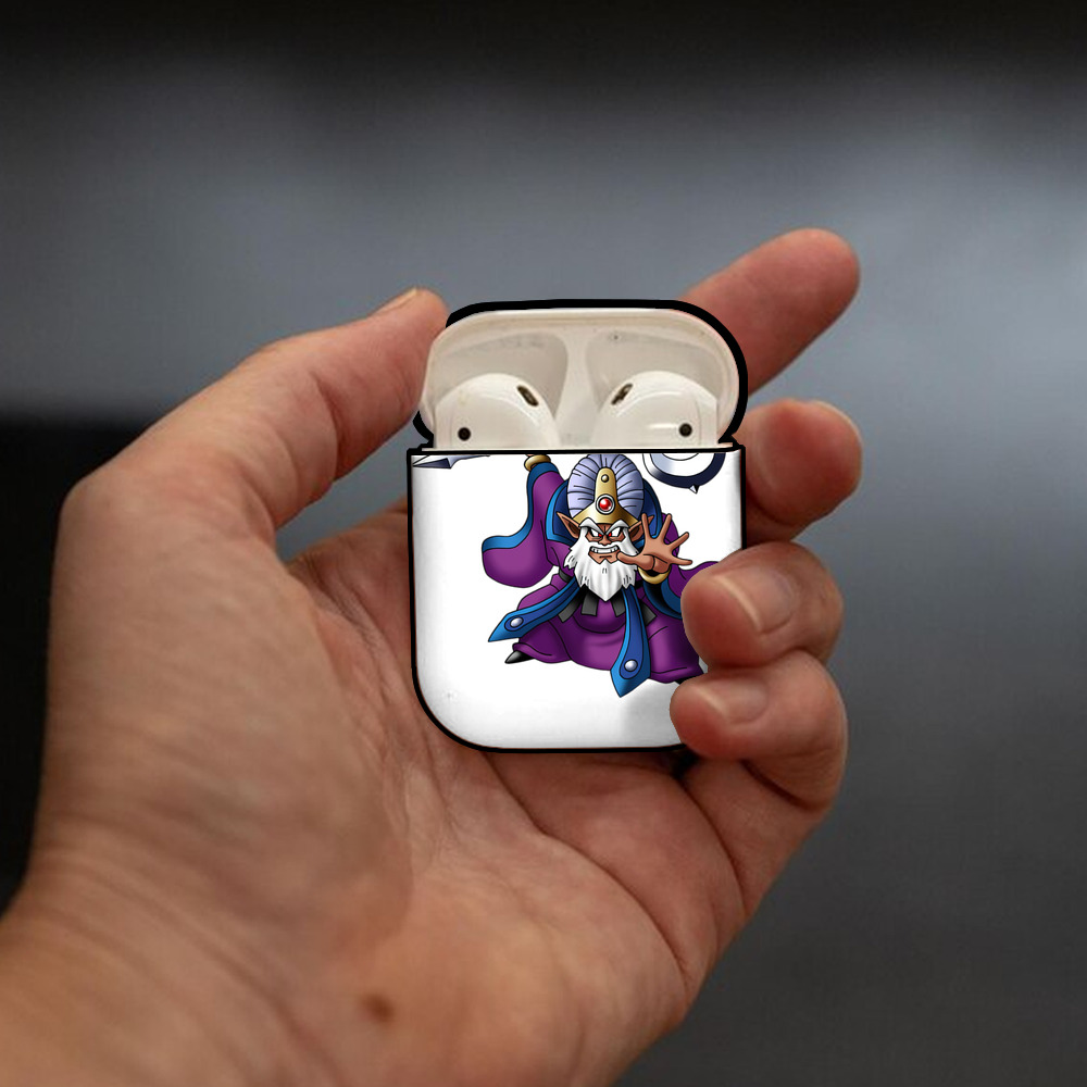 ドラゴンクエスト Doragon Kuesuto Dragon Quest AirPods 第2世代保護ケース ハードシェル ブラック 耐衝撃・防指紋・カラビナ付き