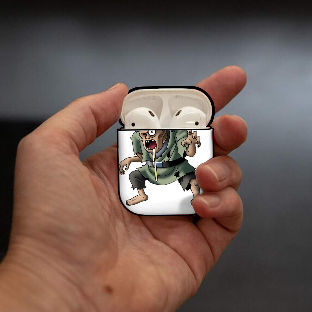 ドラゴンクエスト Doragon Kuesuto Dragon Quest AirPods 第2世代保護ケース ハードシェル ブラック 耐衝撃・防指紋・カラビナ付き