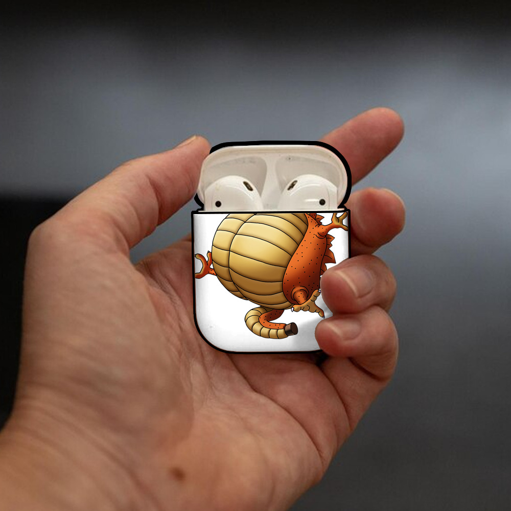 ドラゴンクエスト Doragon Kuesuto Dragon Quest AirPods 第2世代保護ケース ハードシェル ブラック 耐衝撃・防指紋・カラビナ付き