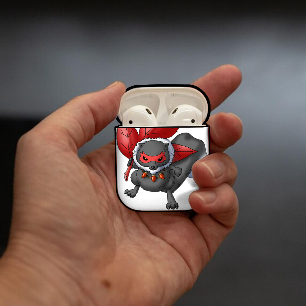 ドラゴンクエスト Doragon Kuesuto Dragon Quest AirPods 第2世代保護ケース ハードシェル ブラック 耐衝撃・防指紋・カラビナ付き