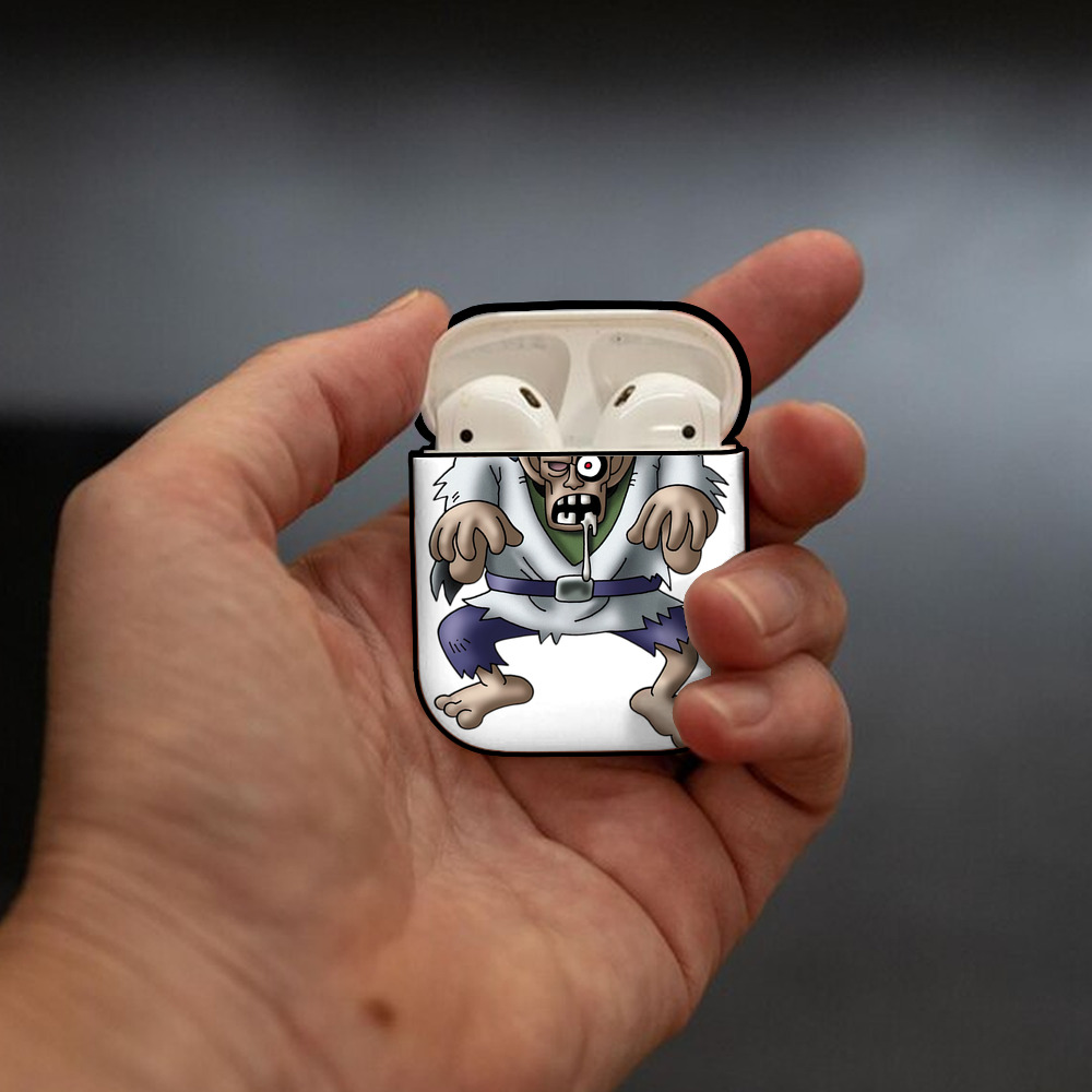 ドラゴンクエスト Doragon Kuesuto Dragon Quest AirPods 第2世代保護ケース ハードシェル ブラック 耐衝撃・防指紋・カラビナ付き
