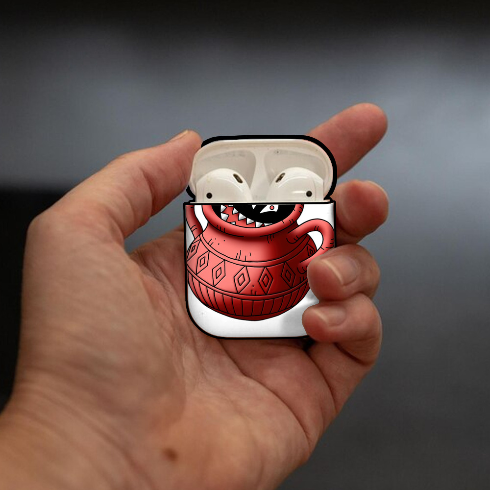 ドラゴンクエスト Doragon Kuesuto Dragon Quest AirPods 第2世代保護ケース ハードシェル ブラック 耐衝撃・防指紋・カラビナ付き