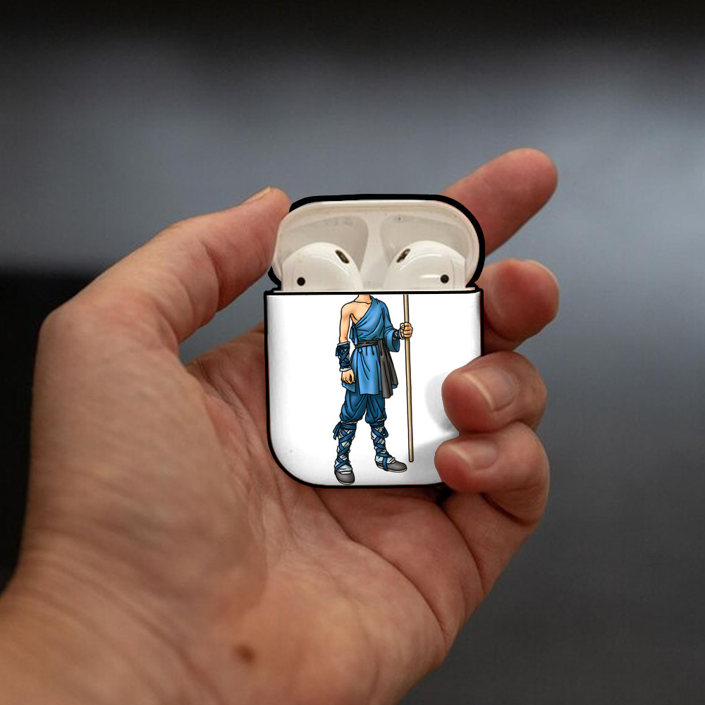 ドラゴンクエスト Doragon Kuesuto Dragon Quest AirPods 第2世代保護ケース ハードシェル ブラック 耐衝撃・防指紋・カラビナ付き