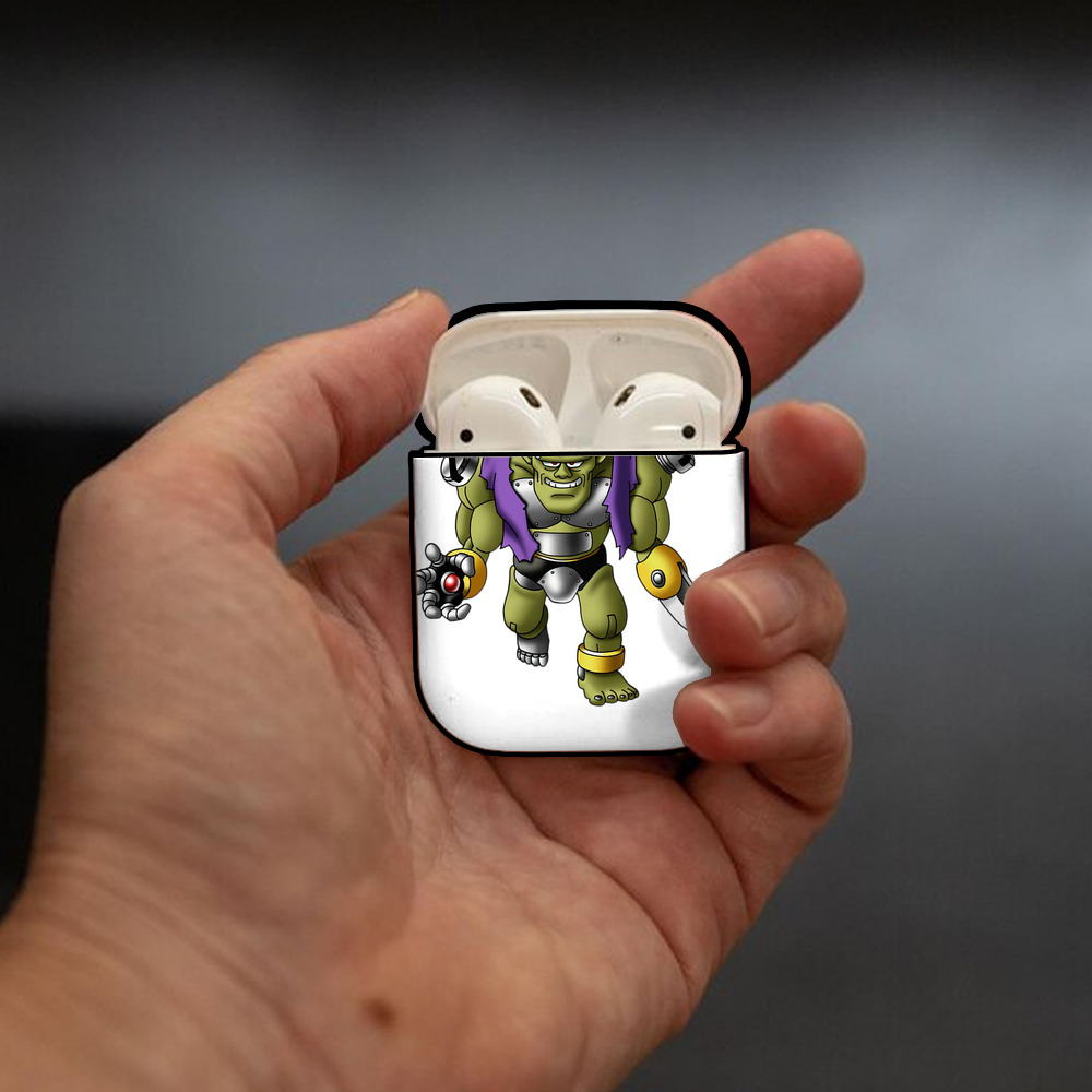 ドラゴンクエスト Doragon Kuesuto Dragon Quest AirPods 第2世代保護ケース ハードシェル ブラック 耐衝撃・防指紋・カラビナ付き