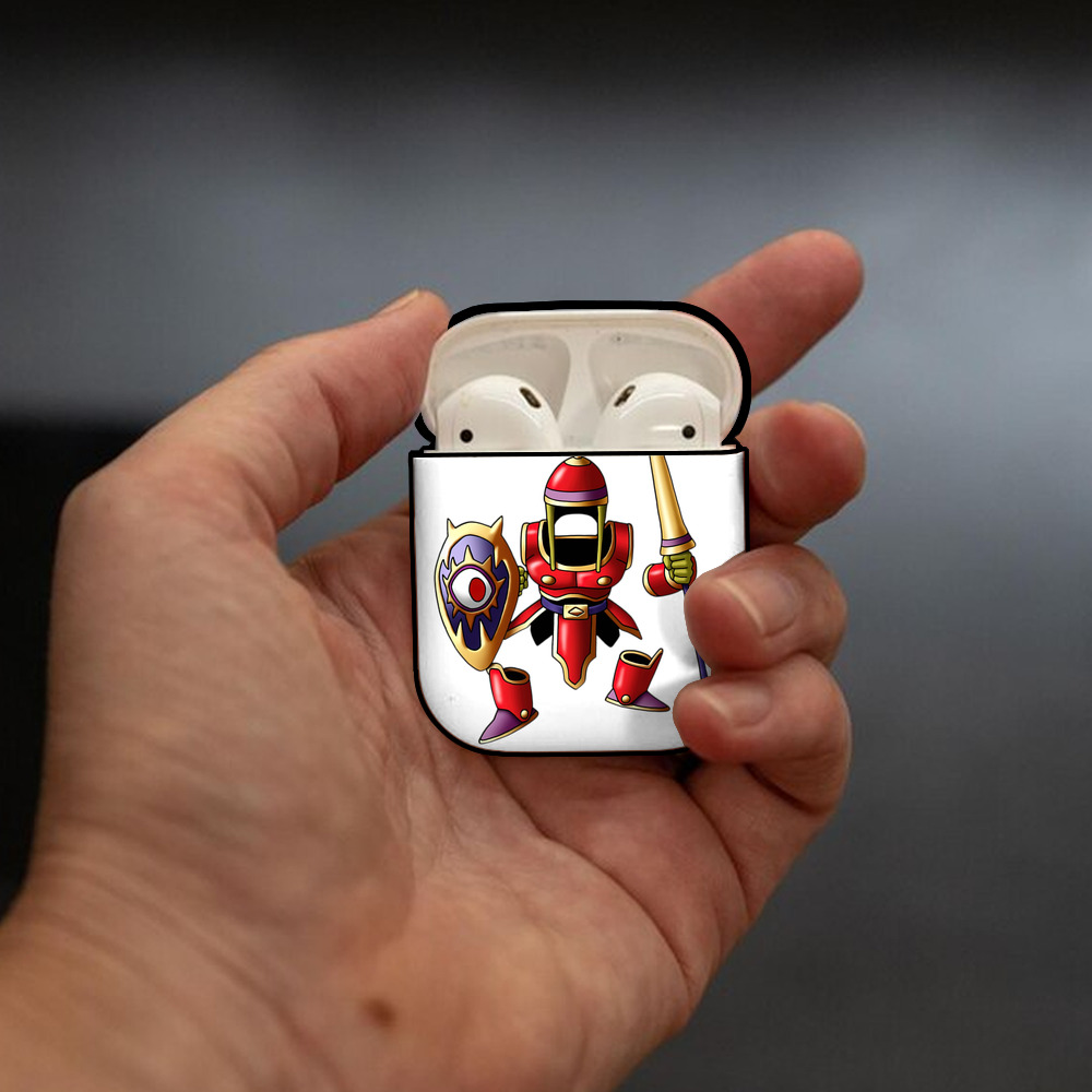 ドラゴンクエスト Doragon Kuesuto Dragon Quest AirPods 第2世代保護ケース ハードシェル ブラック 耐衝撃・防指紋・カラビナ付き