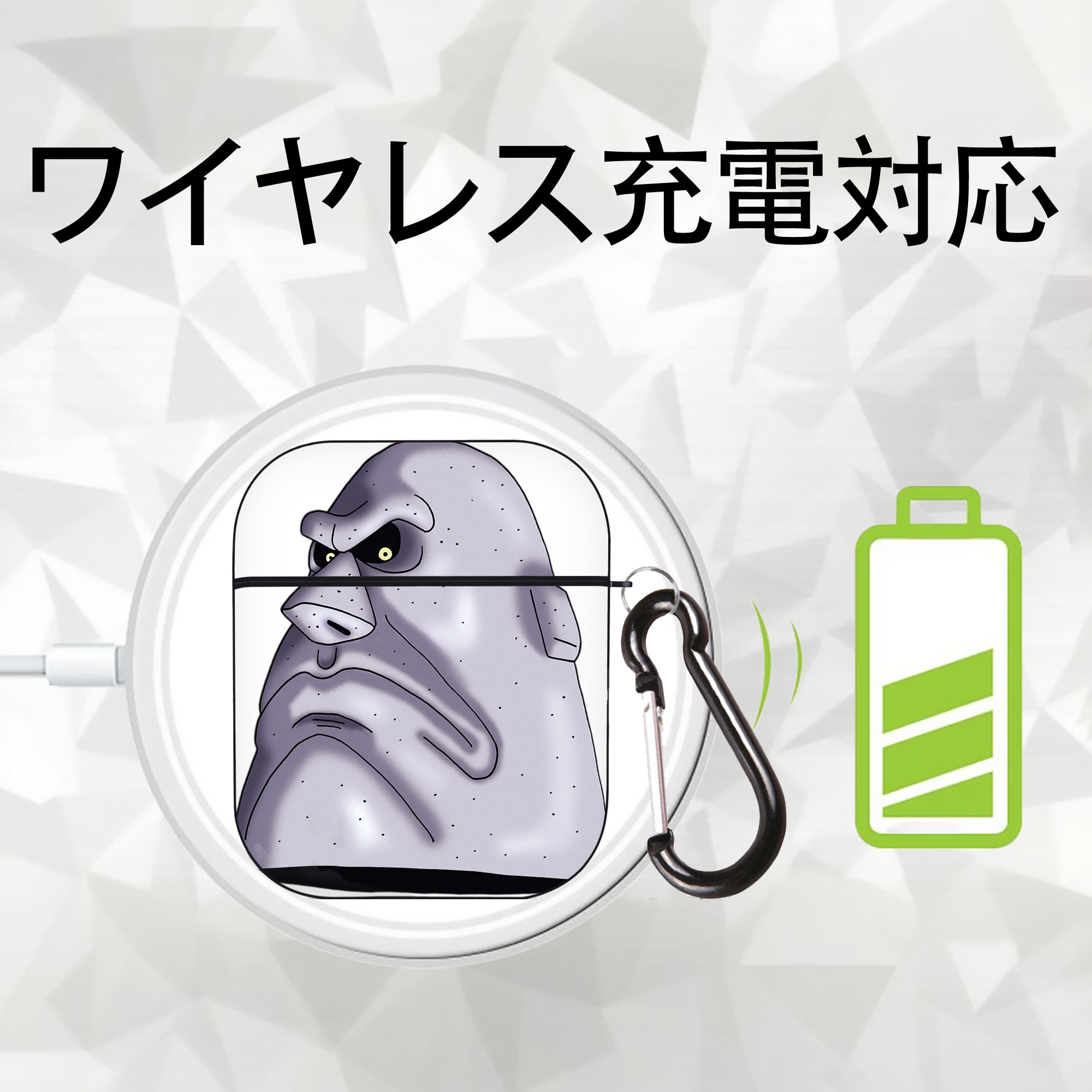 ドラゴンクエスト Doragon Kuesuto Dragon Quest AirPods 第2世代保護ケース ハードシェル ブラック 耐衝撃・防指紋・カラビナ付き