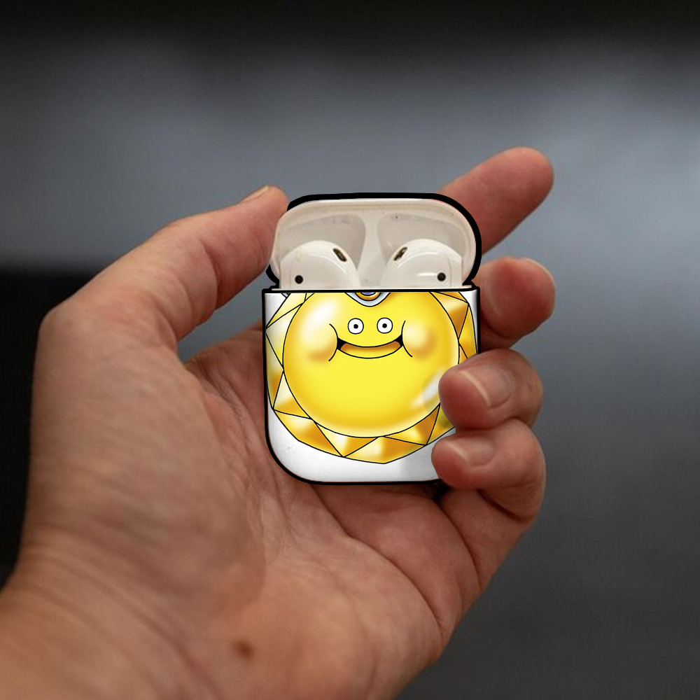 ドラゴンクエスト Doragon Kuesuto Dragon Quest AirPods 第2世代保護ケース ハードシェル ブラック 耐衝撃・防指紋・カラビナ付き