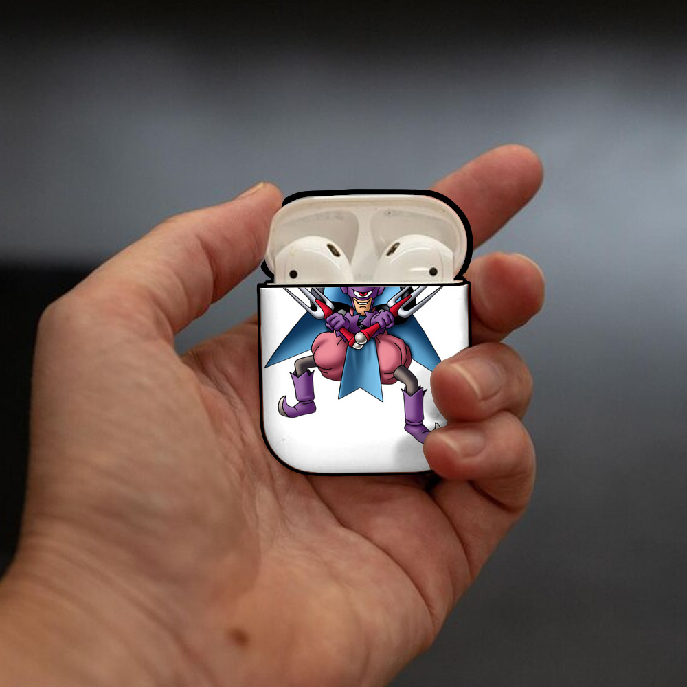 ドラゴンクエスト Doragon Kuesuto Dragon Quest AirPods 第2世代保護ケース ハードシェル ブラック 耐衝撃・防指紋・カラビナ付き