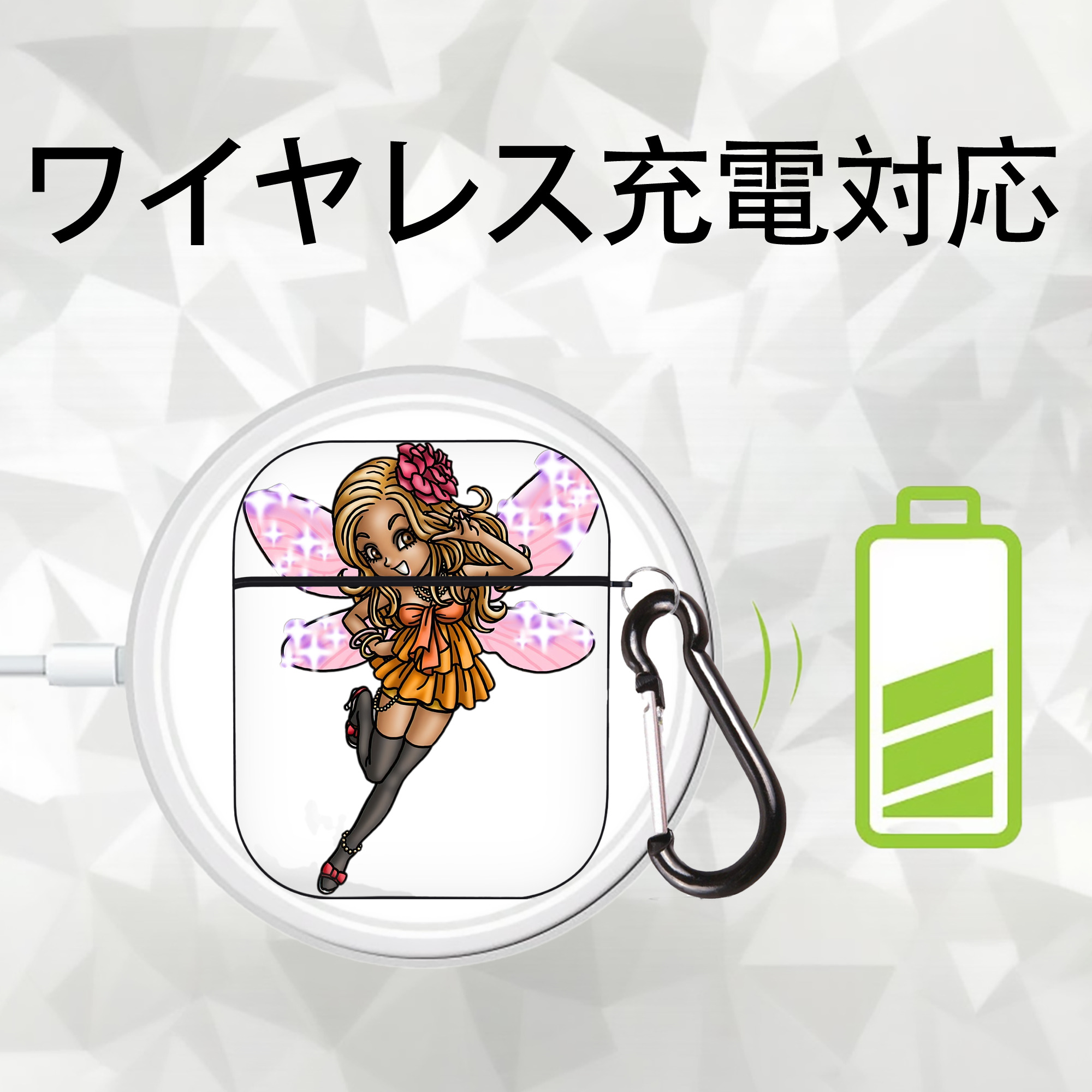 ドラゴンクエスト Doragon Kuesuto Dragon Quest AirPods 第2世代保護ケース ハードシェル ブラック 耐衝撃・防指紋・カラビナ付き