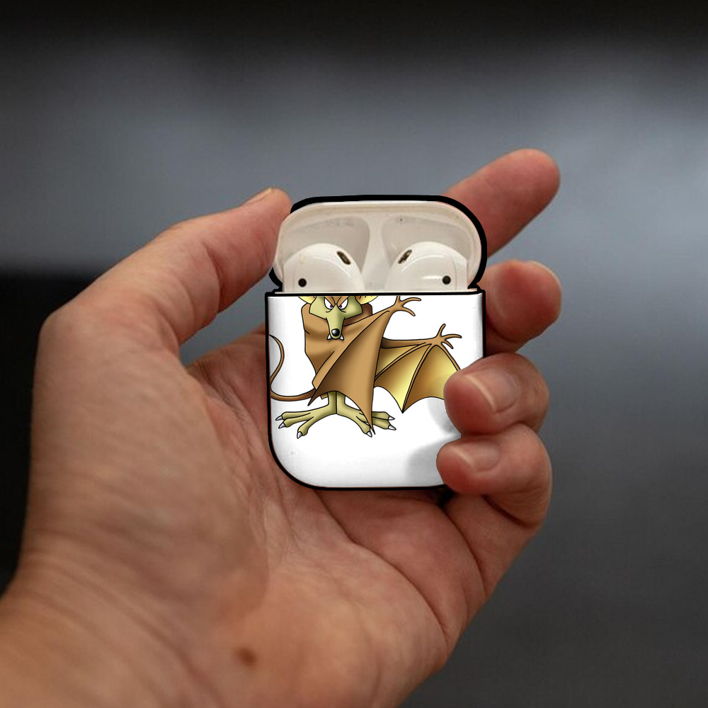 ドラゴンクエスト Doragon Kuesuto Dragon Quest AirPods 第2世代保護ケース ハードシェル ブラック 耐衝撃・防指紋・カラビナ付き
