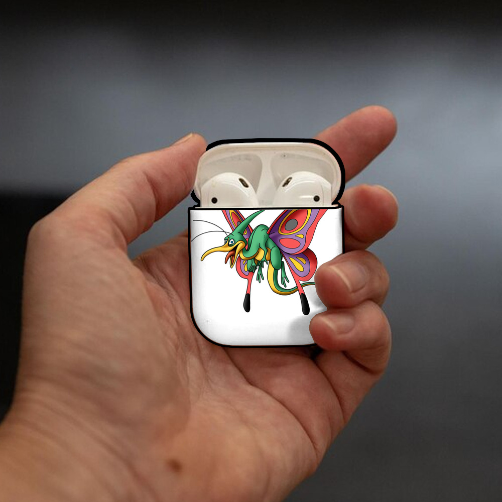 ドラゴンクエスト Doragon Kuesuto Dragon Quest AirPods 第2世代保護ケース ハードシェル ブラック 耐衝撃・防指紋・カラビナ付き