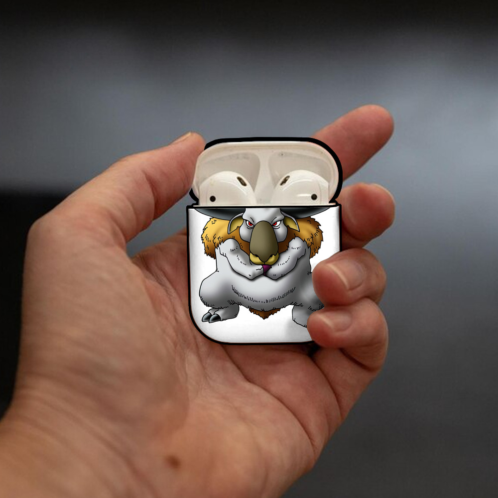 ドラゴンクエスト Doragon Kuesuto Dragon Quest AirPods 第2世代保護ケース ハードシェル ブラック 耐衝撃・防指紋・カラビナ付き