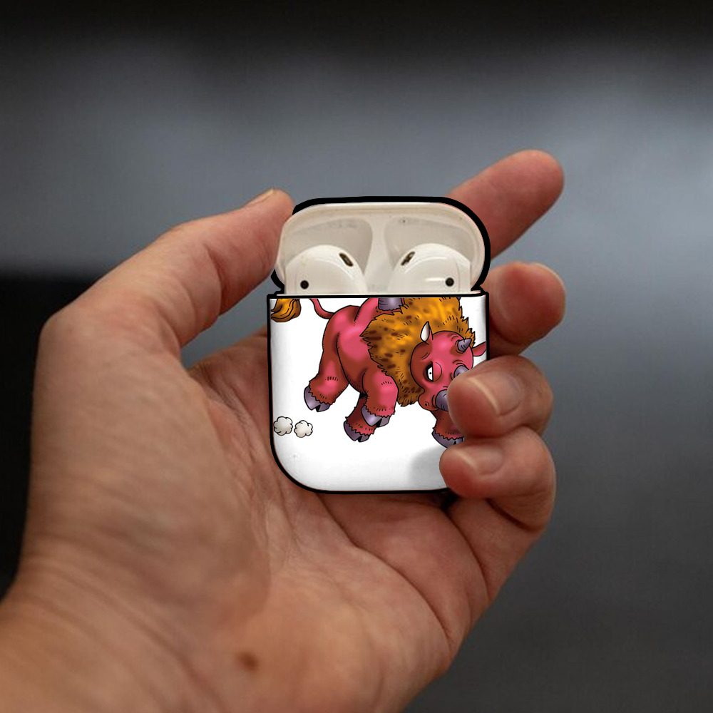 ドラゴンクエスト Doragon Kuesuto Dragon Quest AirPods 第2世代保護ケース ハードシェル ブラック 耐衝撃・防指紋・カラビナ付き
