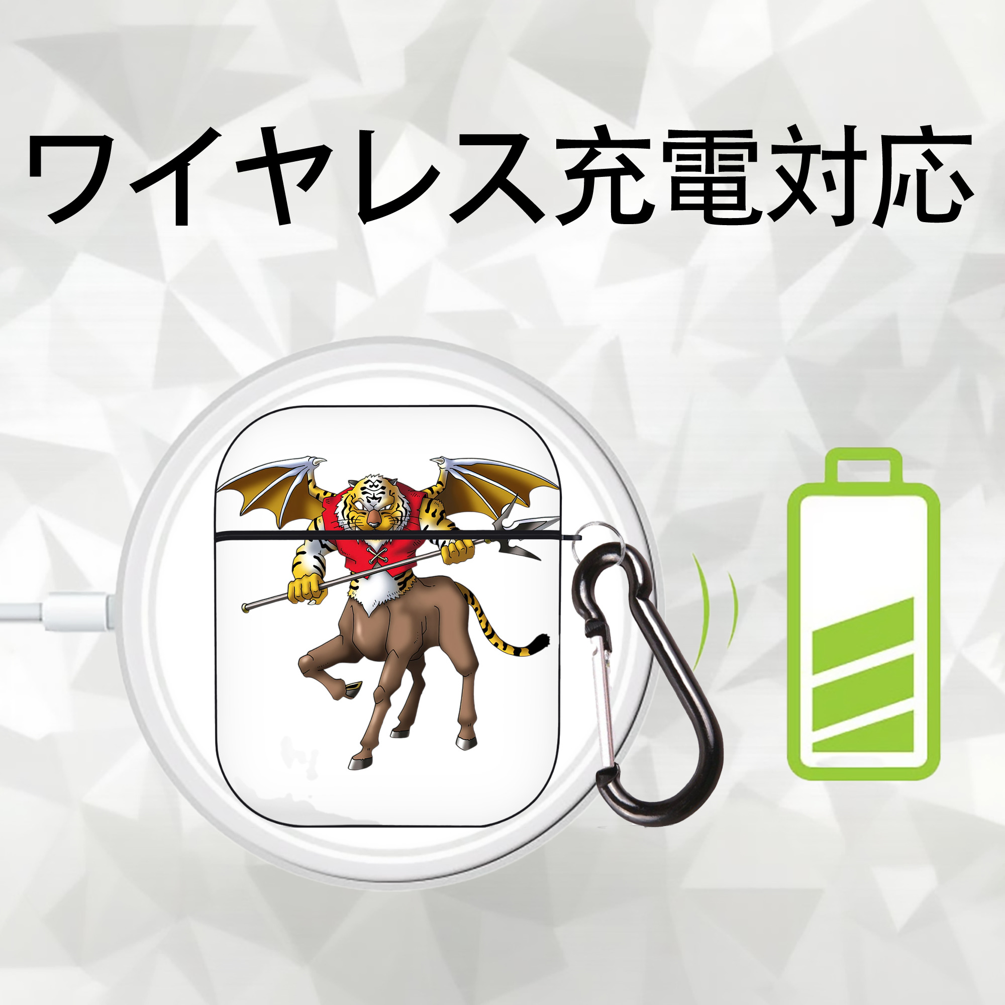 ドラゴンクエスト Doragon Kuesuto Dragon Quest AirPods 第2世代保護ケース ハードシェル ブラック 耐衝撃・防指紋・カラビナ付き