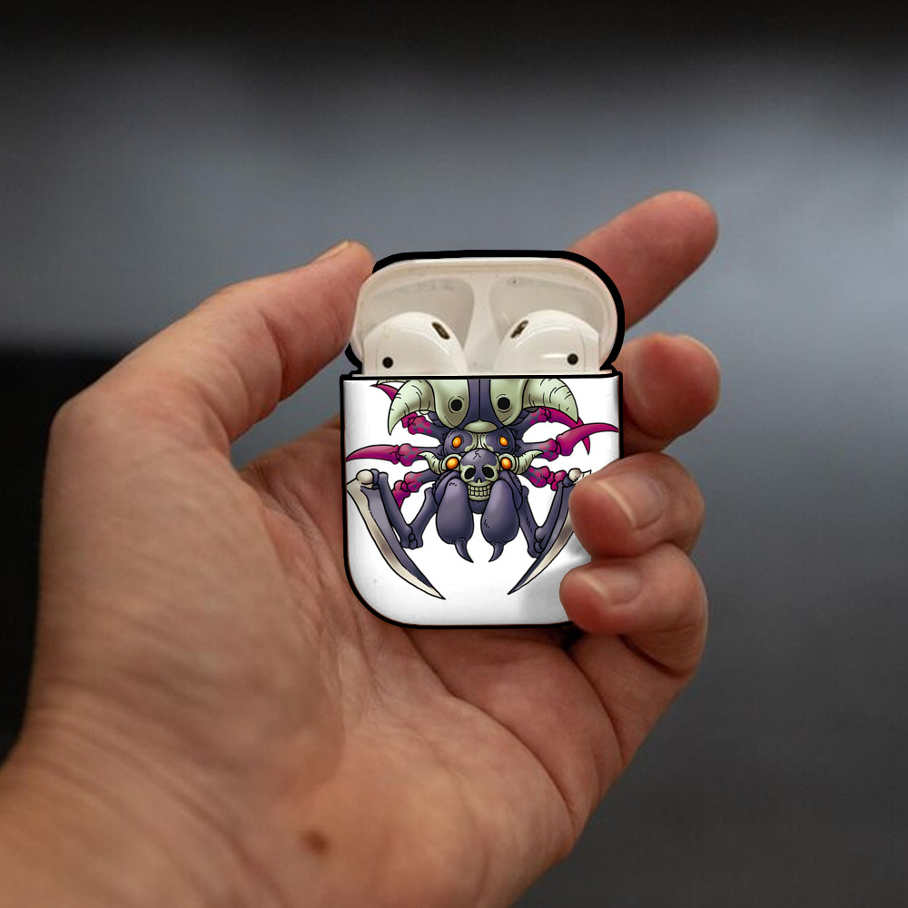 ドラゴンクエスト Doragon Kuesuto Dragon Quest AirPods 第2世代保護ケース ハードシェル ブラック 耐衝撃・防指紋・カラビナ付き