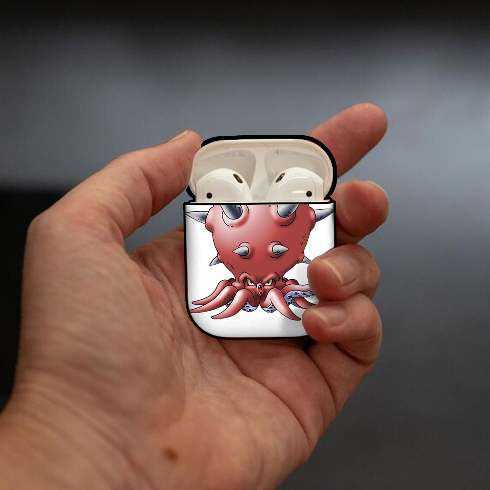 ドラゴンクエスト Doragon Kuesuto Dragon Quest AirPods 第2世代保護ケース ハードシェル ブラック 耐衝撃・防指紋・カラビナ付き