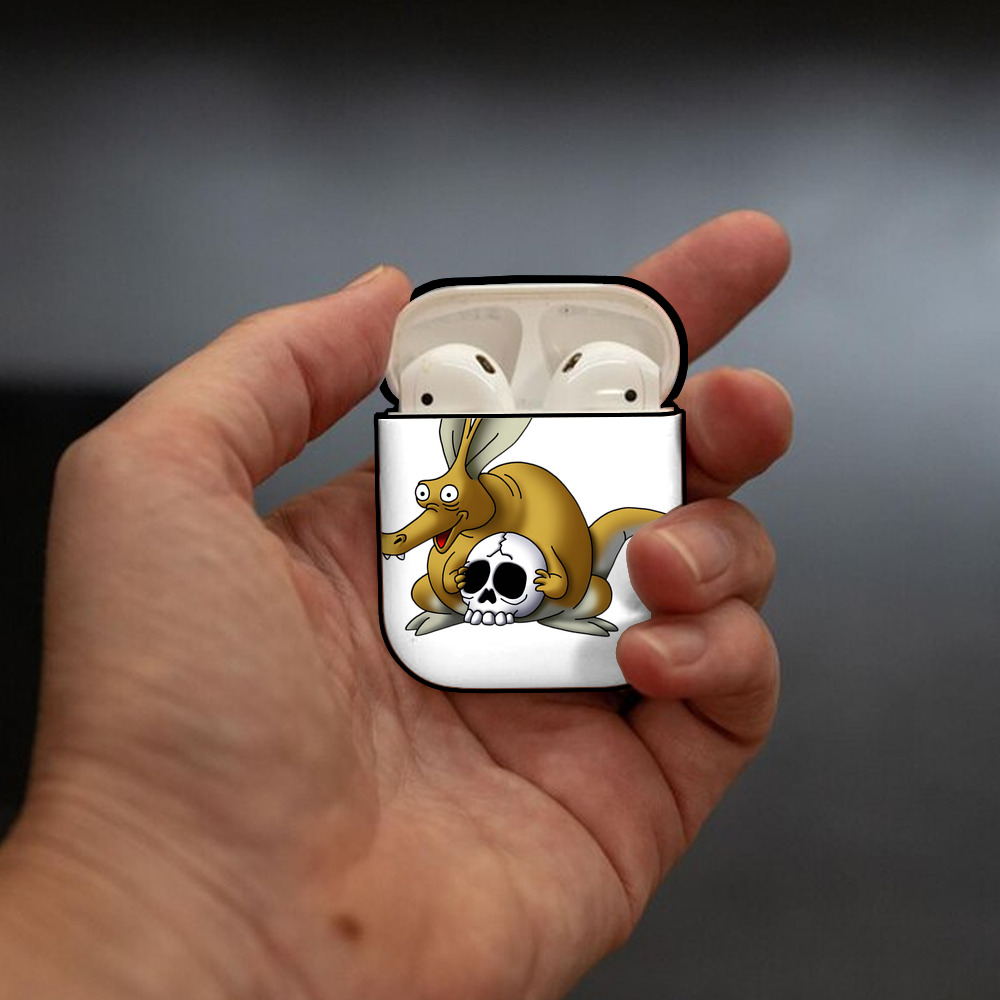 ドラゴンクエスト Doragon Kuesuto Dragon Quest AirPods 第2世代保護ケース ハードシェル ブラック 耐衝撃・防指紋・カラビナ付き