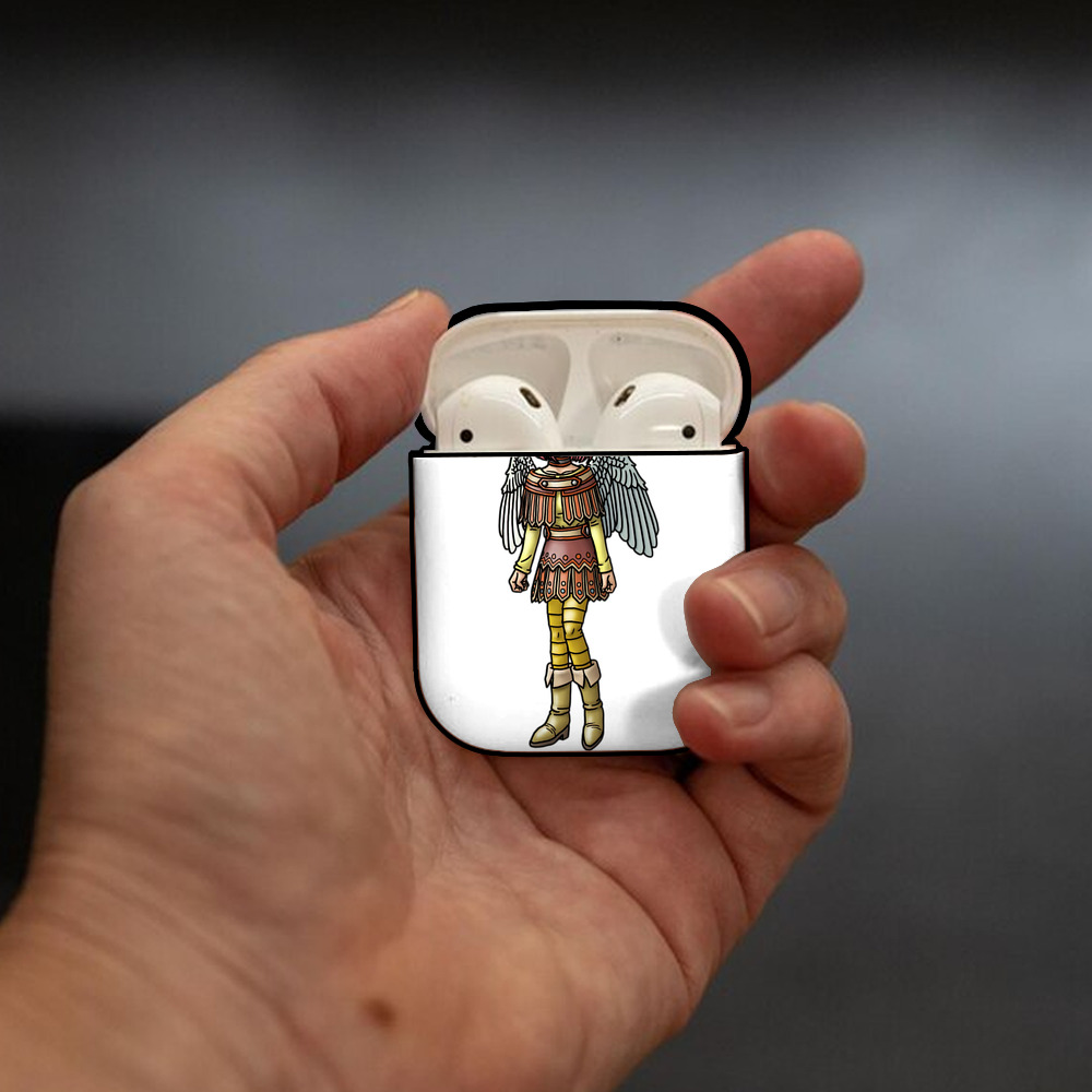 ドラゴンクエスト Doragon Kuesuto Dragon Quest AirPods 第2世代保護ケース ハードシェル ブラック 耐衝撃・防指紋・カラビナ付き