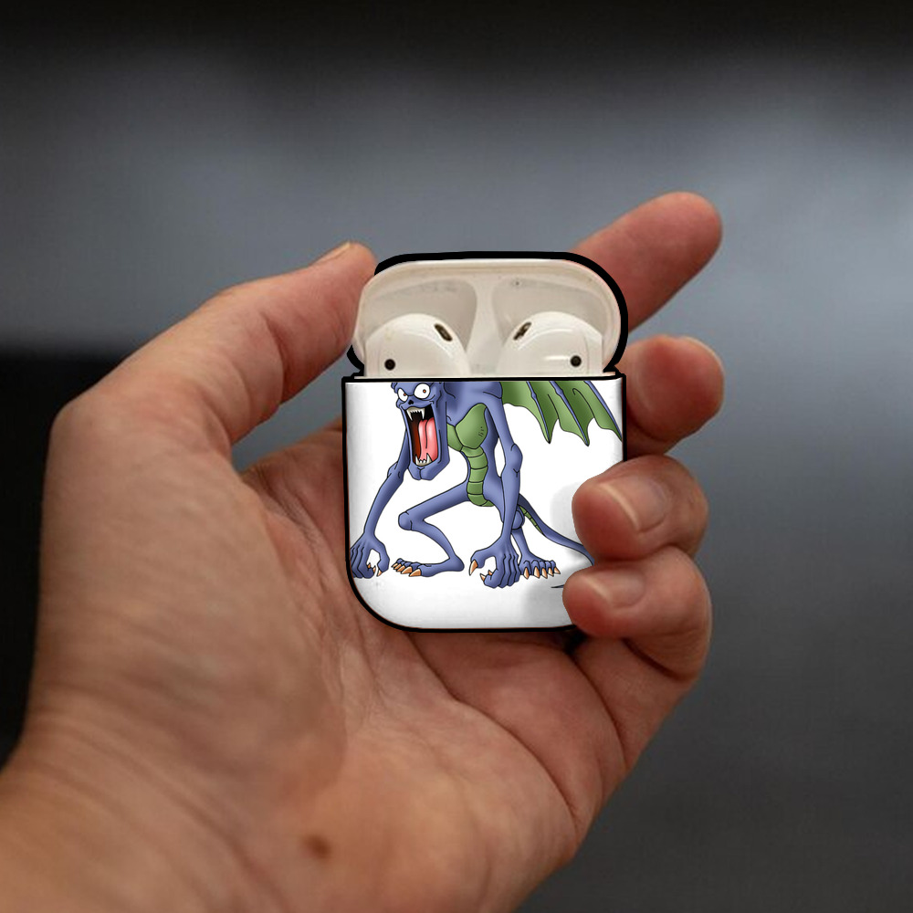ドラゴンクエスト Doragon Kuesuto Dragon Quest AirPods 第2世代保護ケース ハードシェル ブラック 耐衝撃・防指紋・カラビナ付き