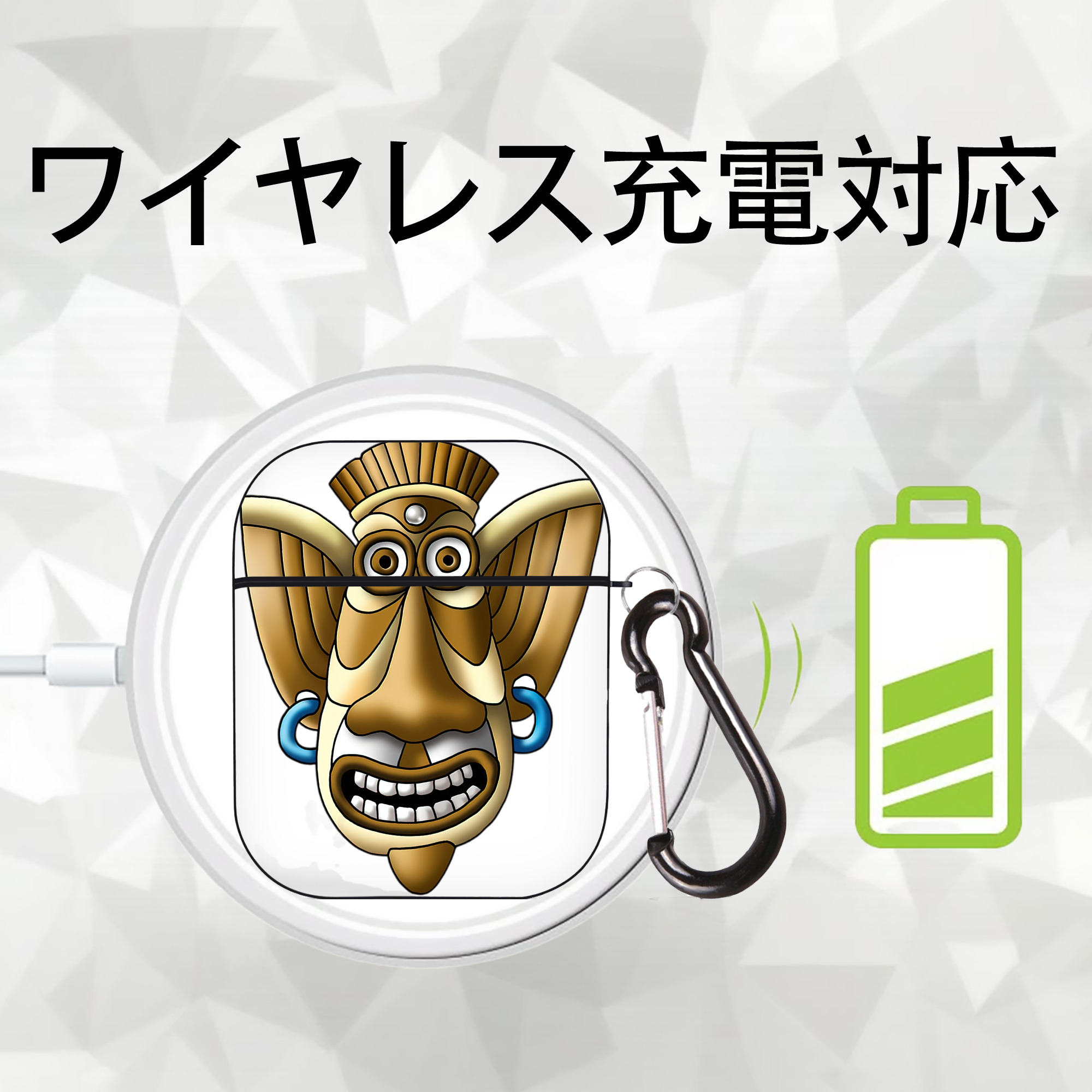 ドラゴンクエスト Doragon Kuesuto Dragon Quest AirPods 第2世代保護ケース ハードシェル ブラック 耐衝撃・防指紋・カラビナ付き