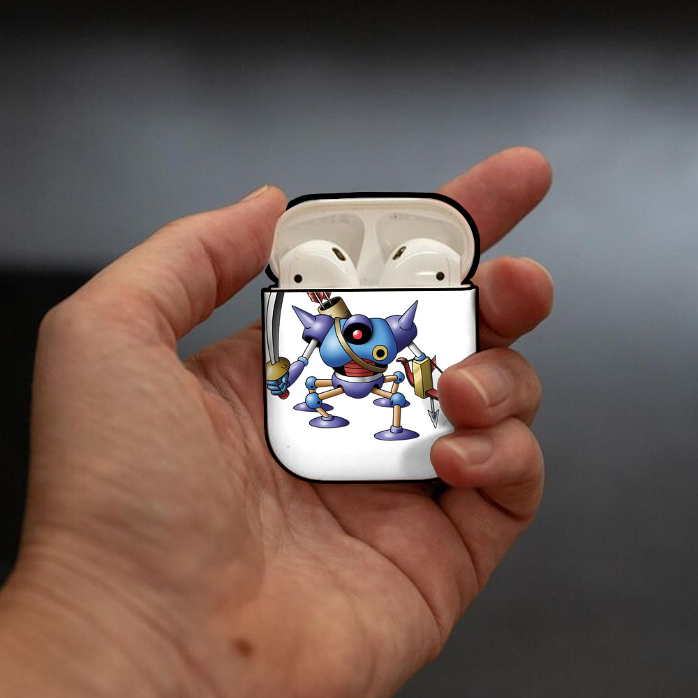 ドラゴンクエスト Doragon Kuesuto Dragon Quest AirPods 第2世代保護ケース ハードシェル ブラック 耐衝撃・防指紋・カラビナ付き