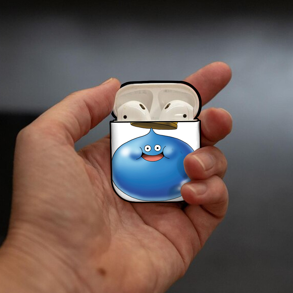 ドラゴンクエスト Doragon Kuesuto Dragon Quest AirPods 第2世代保護ケース ハードシェル ブラック 耐衝撃・防指紋・カラビナ付き