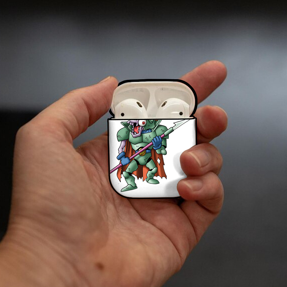 ドラゴンクエスト Doragon Kuesuto Dragon Quest AirPods 第2世代保護ケース ハードシェル ブラック 耐衝撃・防指紋・カラビナ付き