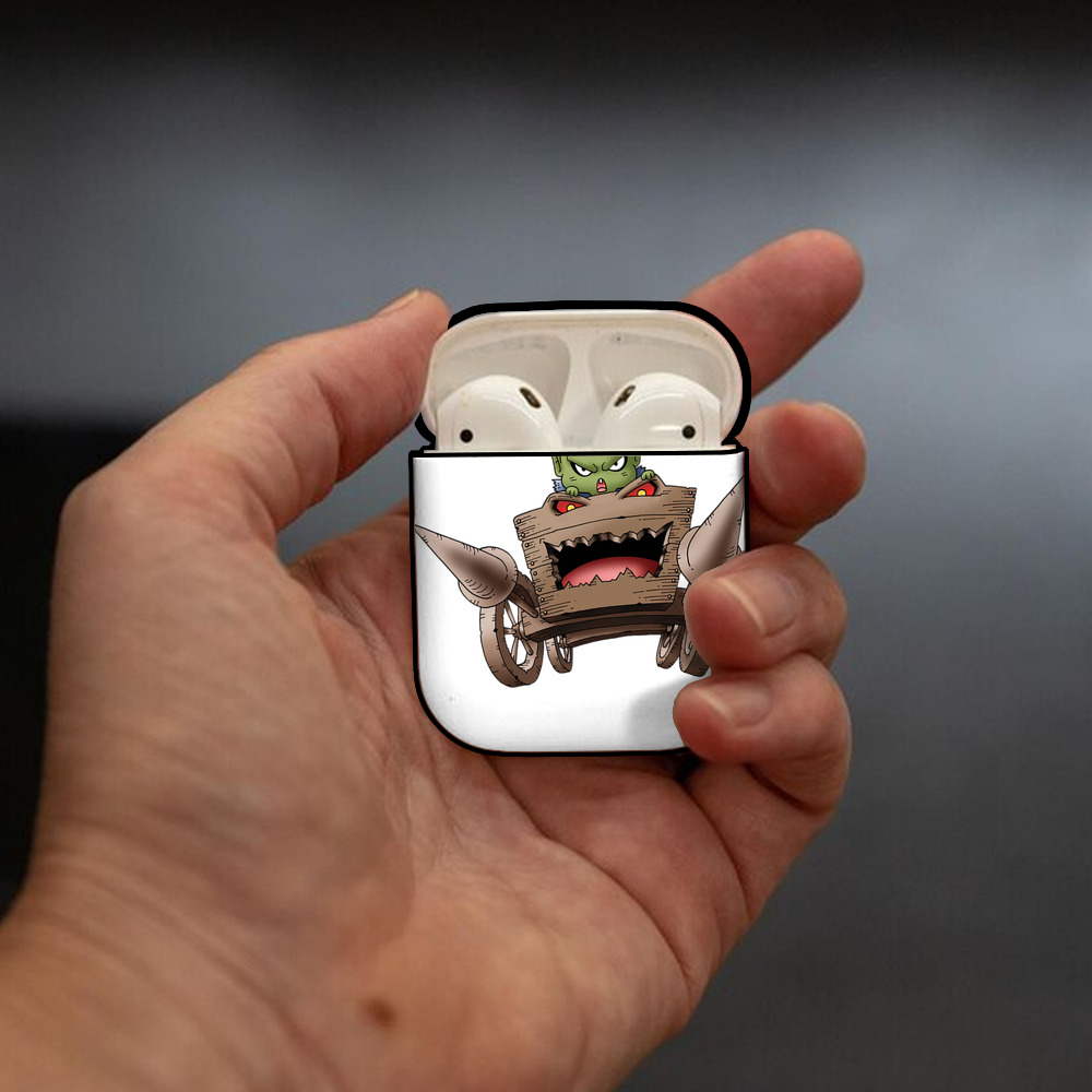 ドラゴンクエスト Doragon Kuesuto Dragon Quest AirPods 第2世代保護ケース ハードシェル ブラック 耐衝撃・防指紋・カラビナ付き