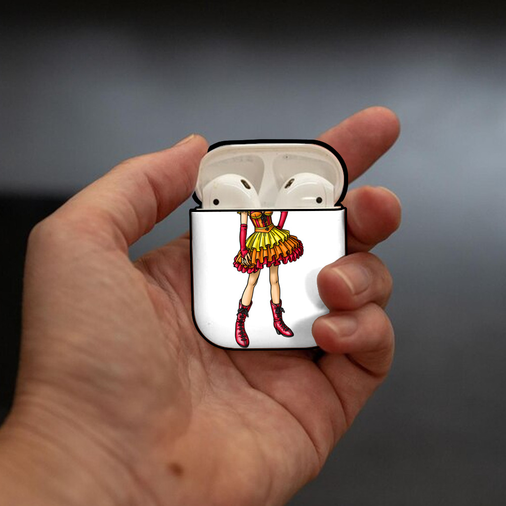 ドラゴンクエスト Doragon Kuesuto Dragon Quest AirPods 第2世代保護ケース ハードシェル ブラック 耐衝撃・防指紋・カラビナ付き