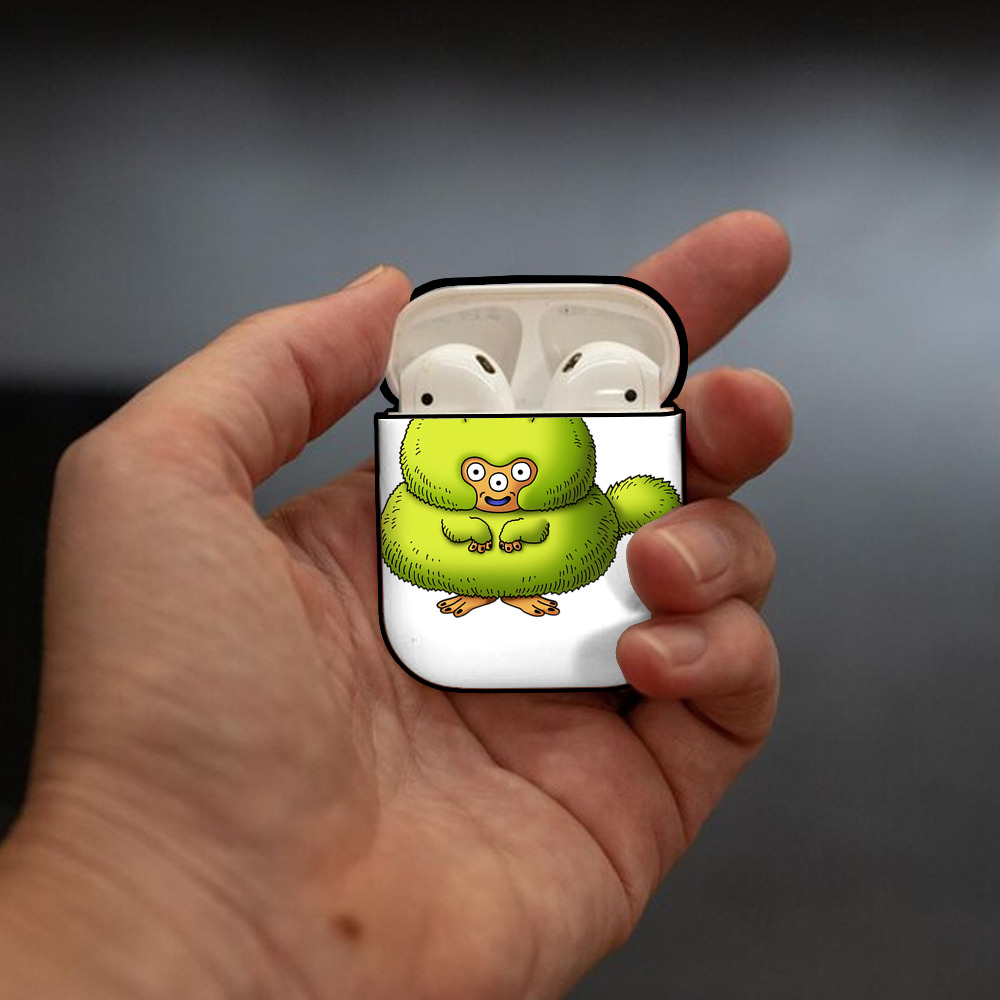 ドラゴンクエスト Doragon Kuesuto Dragon Quest AirPods 第2世代保護ケース ハードシェル ブラック 耐衝撃・防指紋・カラビナ付き
