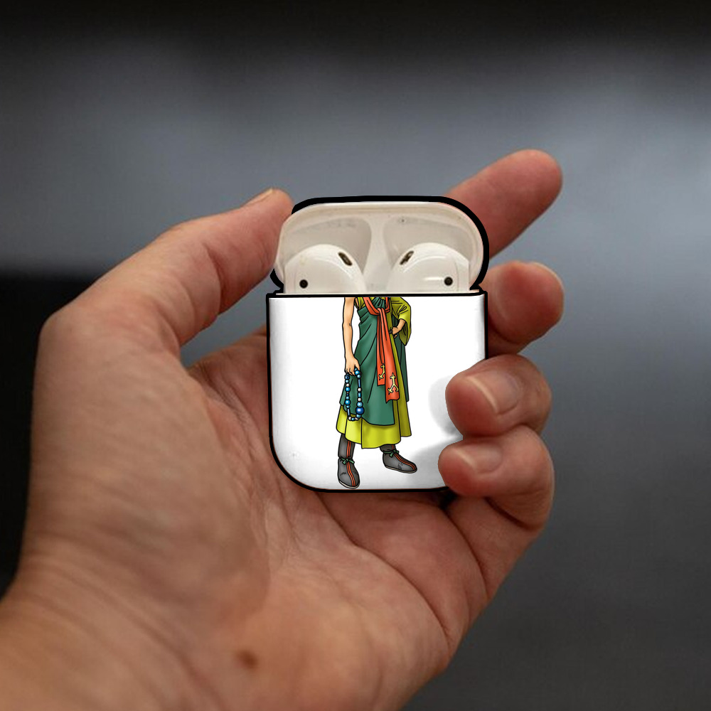 ドラゴンクエスト Doragon Kuesuto Dragon Quest AirPods 第2世代保護ケース ハードシェル ブラック 耐衝撃・防指紋・カラビナ付き