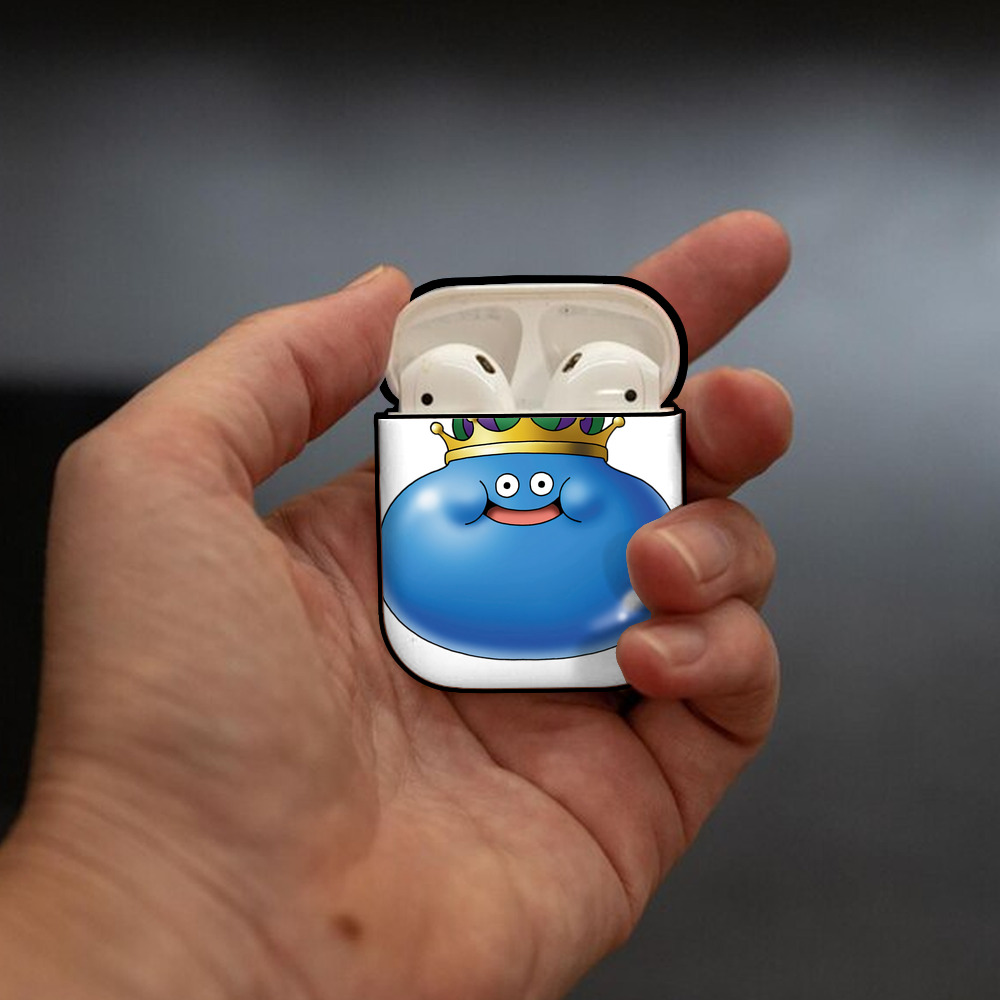ドラゴンクエスト Doragon Kuesuto Dragon Quest AirPods 第2世代保護ケース ハードシェル ブラック 耐衝撃・防指紋・カラビナ付き