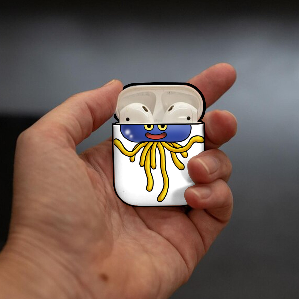 ドラゴンクエスト Doragon Kuesuto Dragon Quest AirPods 第2世代保護ケース ハードシェル ブラック 耐衝撃・防指紋・カラビナ付き