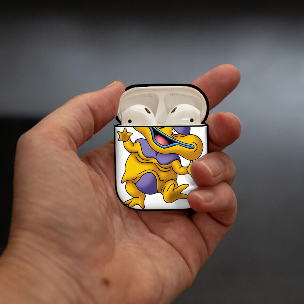 ドラゴンクエスト Doragon Kuesuto Dragon Quest AirPods 第2世代保護ケース ハードシェル ブラック 耐衝撃・防指紋・カラビナ付き