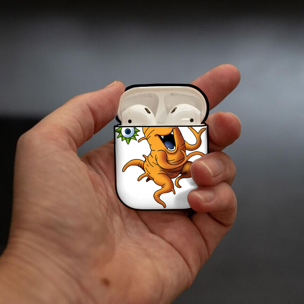 ドラゴンクエスト Doragon Kuesuto Dragon Quest AirPods 第2世代保護ケース ハードシェル ブラック 耐衝撃・防指紋・カラビナ付き