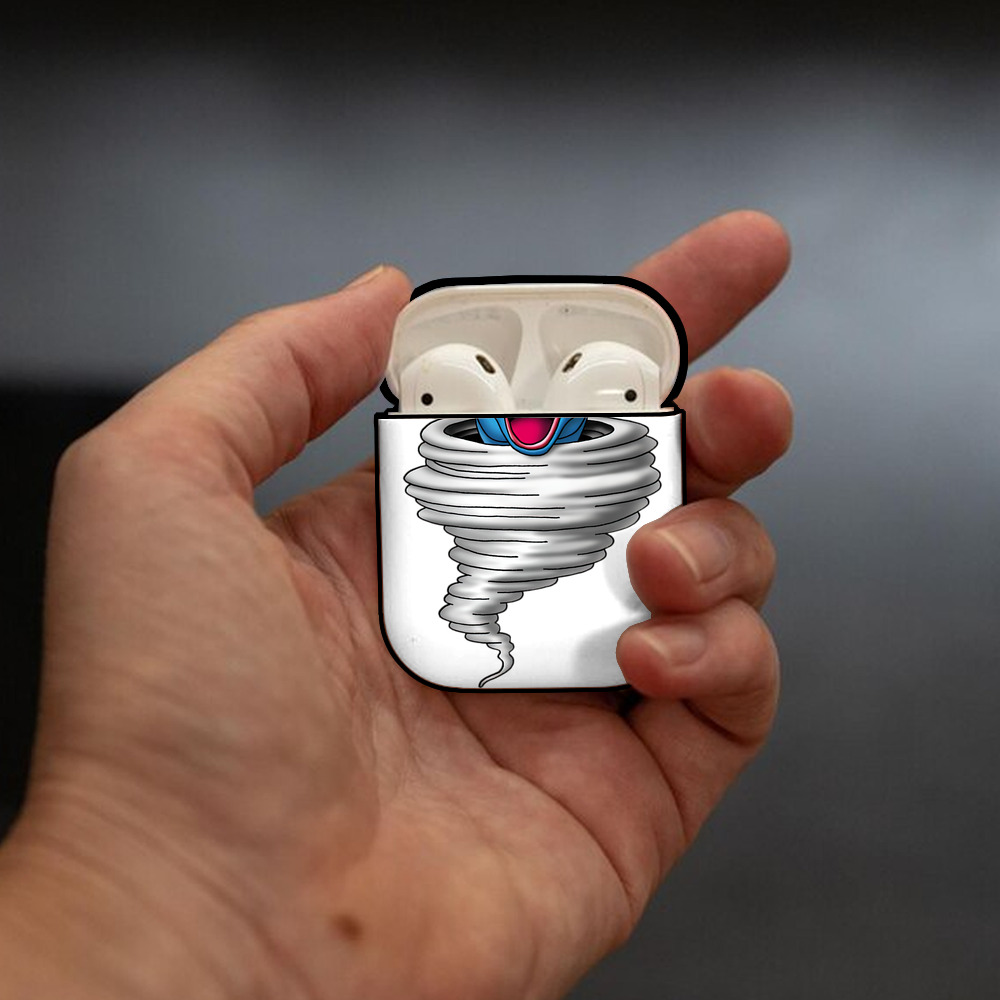 ドラゴンクエスト Doragon Kuesuto Dragon Quest AirPods 第2世代保護ケース ハードシェル ブラック 耐衝撃・防指紋・カラビナ付き