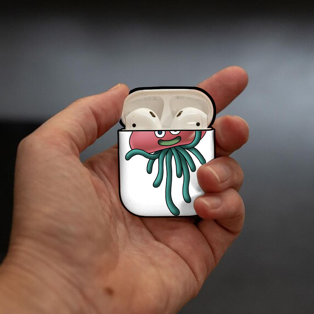 ドラゴンクエスト Doragon Kuesuto Dragon Quest AirPods 第2世代保護ケース ハードシェル ブラック 耐衝撃・防指紋・カラビナ付き