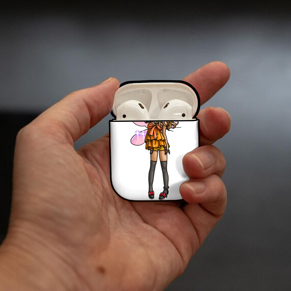 ドラゴンクエスト Doragon Kuesuto Dragon Quest AirPods 第2世代保護ケース ハードシェル ブラック 耐衝撃・防指紋・カラビナ付き