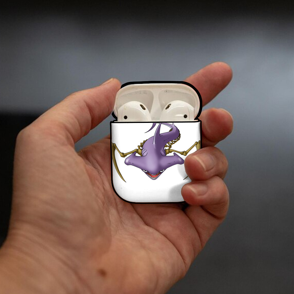 ドラゴンクエスト Doragon Kuesuto Dragon Quest AirPods 第2世代保護ケース ハードシェル ブラック 耐衝撃・防指紋・カラビナ付き