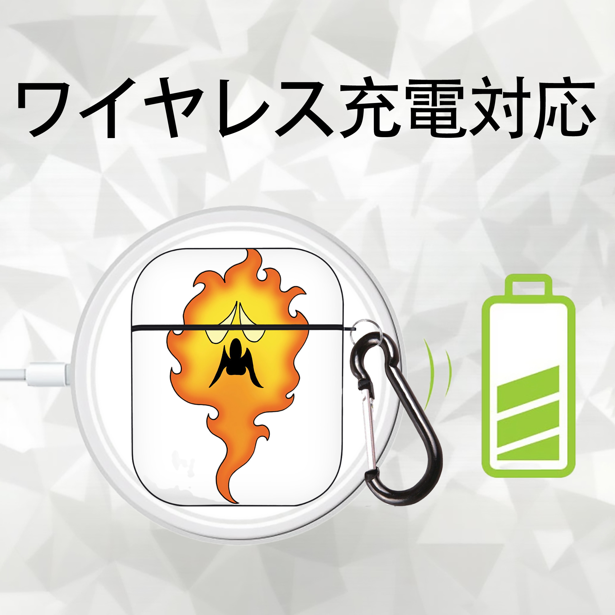 ドラゴンクエスト Doragon Kuesuto Dragon Quest AirPods 第2世代保護ケース ハードシェル ブラック 耐衝撃・防指紋・カラビナ付き