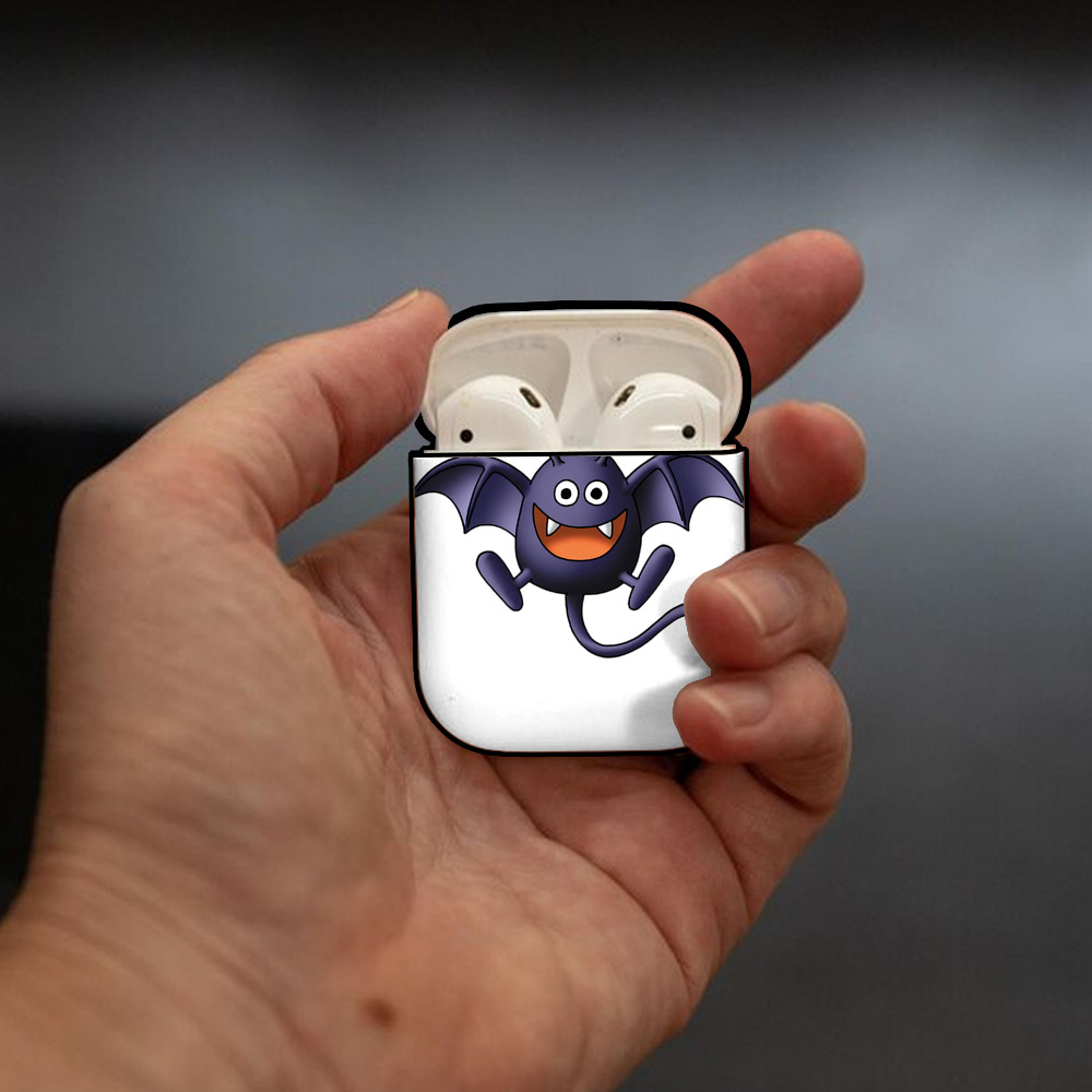 ドラゴンクエスト Doragon Kuesuto Dragon Quest AirPods 第2世代保護ケース ハードシェル ブラック 耐衝撃・防指紋・カラビナ付き