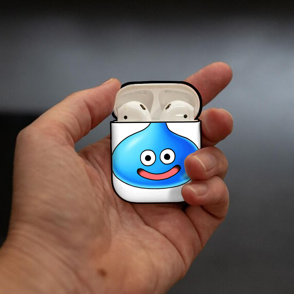 ドラゴンクエスト Doragon Kuesuto Dragon Quest AirPods 第2世代保護ケース ハードシェル ブラック 耐衝撃・防指紋・カラビナ付き