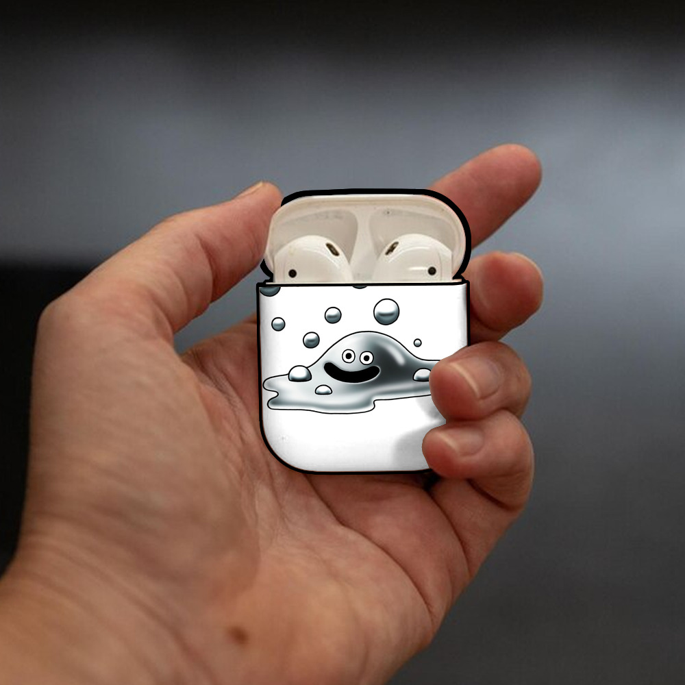 ドラゴンクエスト Doragon Kuesuto Dragon Quest AirPods 第2世代保護ケース ハードシェル ブラック 耐衝撃・防指紋・カラビナ付き