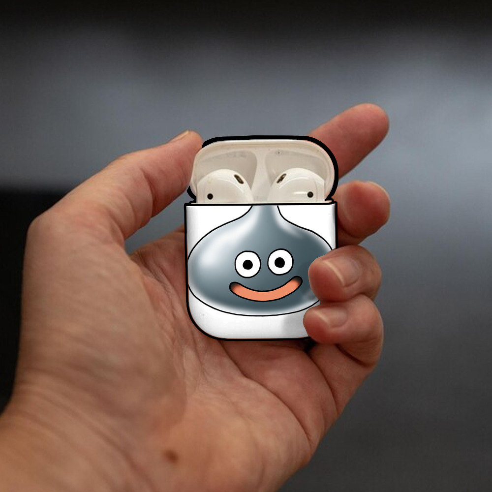 ドラゴンクエスト Doragon Kuesuto Dragon Quest AirPods 第2世代保護ケース ハードシェル ブラック 耐衝撃・防指紋・カラビナ付き