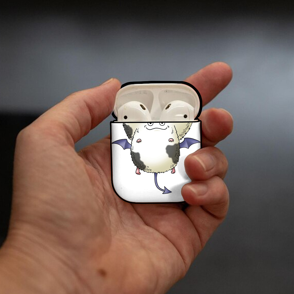 ドラゴンクエスト Doragon Kuesuto Dragon Quest AirPods 第2世代保護ケース ハードシェル ブラック 耐衝撃・防指紋・カラビナ付き