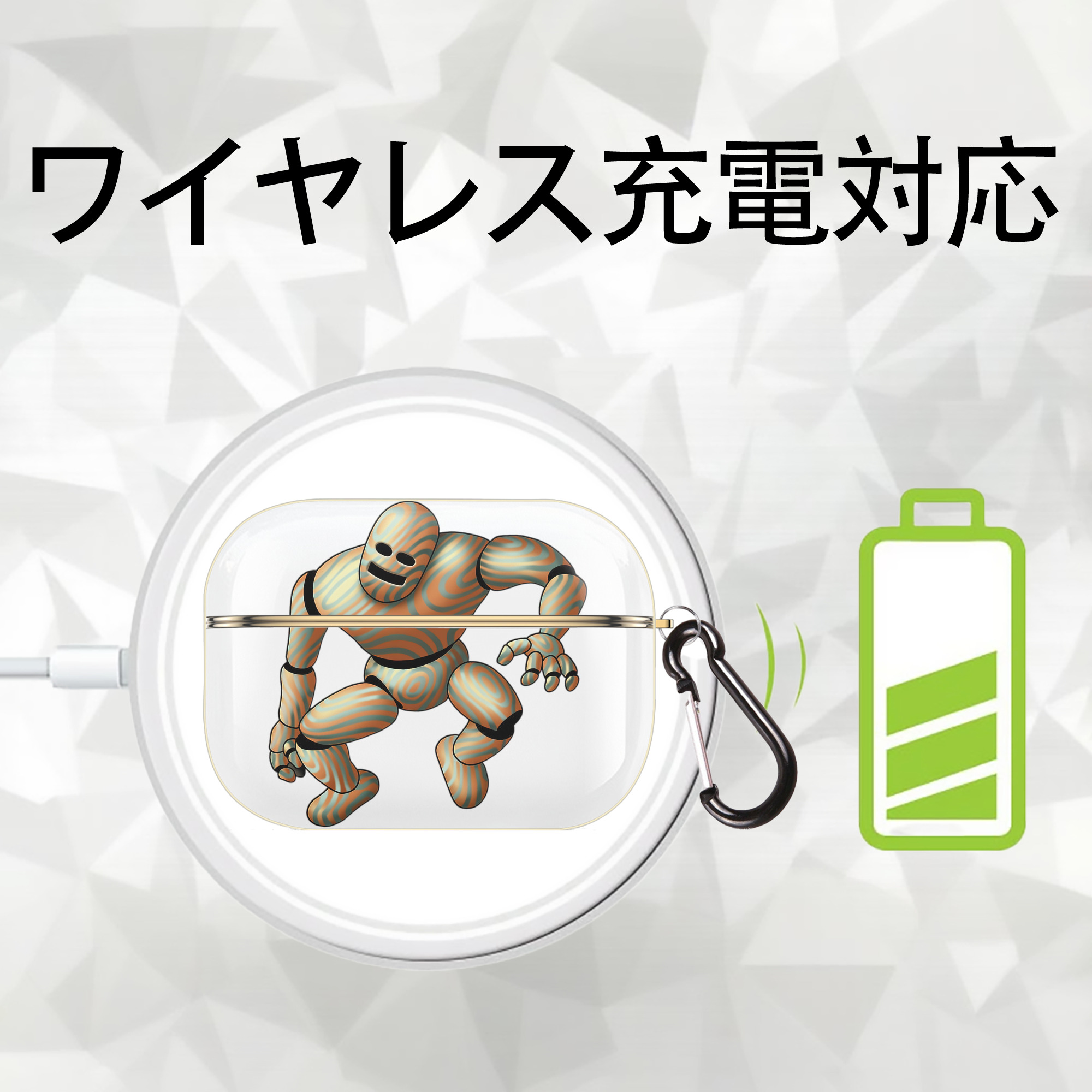 ドラゴンクエスト Doragon Kuesuto Dragon Quest 【AirPods Pro用】ハードシェル保護ケース｜耐衝撃・防指紋・カラビナ付き商品仕様