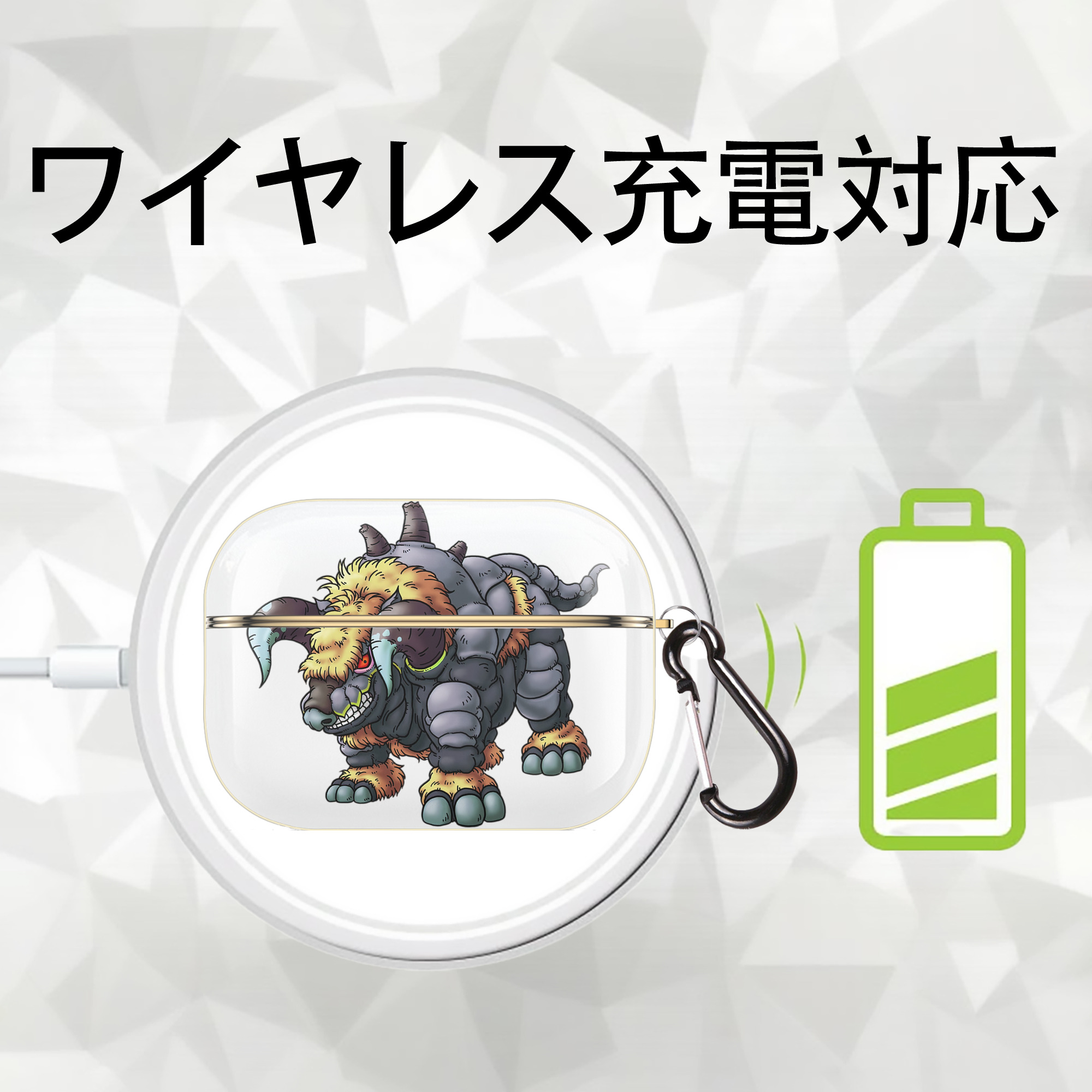 ドラゴンクエスト Doragon Kuesuto Dragon Quest 【AirPods Pro用】ハードシェル保護ケース｜耐衝撃・防指紋・カラビナ付き商品仕様