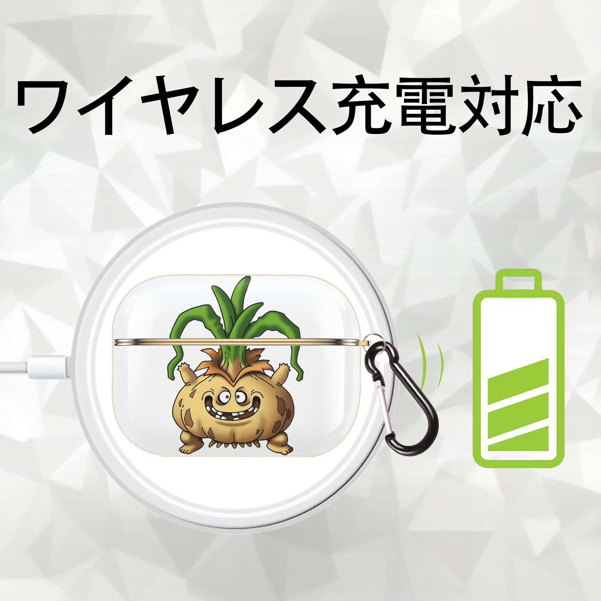 ドラゴンクエスト Doragon Kuesuto Dragon Quest 【AirPods Pro用】ハードシェル保護ケース｜耐衝撃・防指紋・カラビナ付き商品仕様